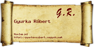 Gyurka Róbert névjegykártya